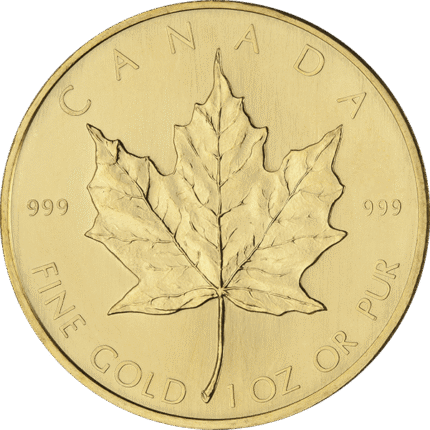 1 oz Canadian Gold Maple Leaf Coin BU (Random Year)