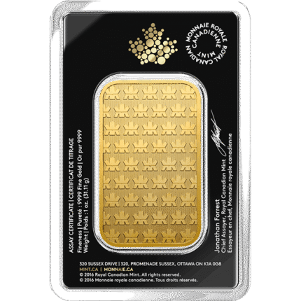 1 Oz Royal Canadian Mint Gold Bar In Assay