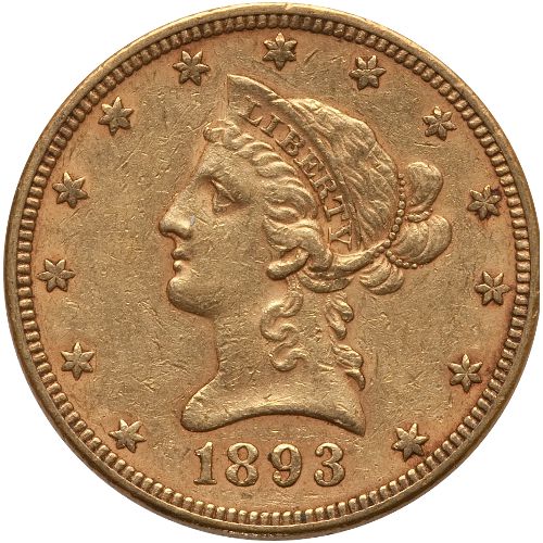 1838-1907 $10 Liberty Gold Eagle Coin XF Grade (Random Year) 1838-1907 $10 Liberty Gold Eagle Coin XF Grade (Random Year)