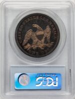 1853 Restrike CA Proof Seated Dollar PCGS PR64