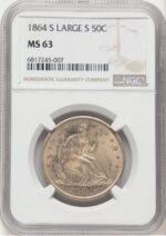 1864-S 50C WB-1 Seated Half Dollar NGC MS63