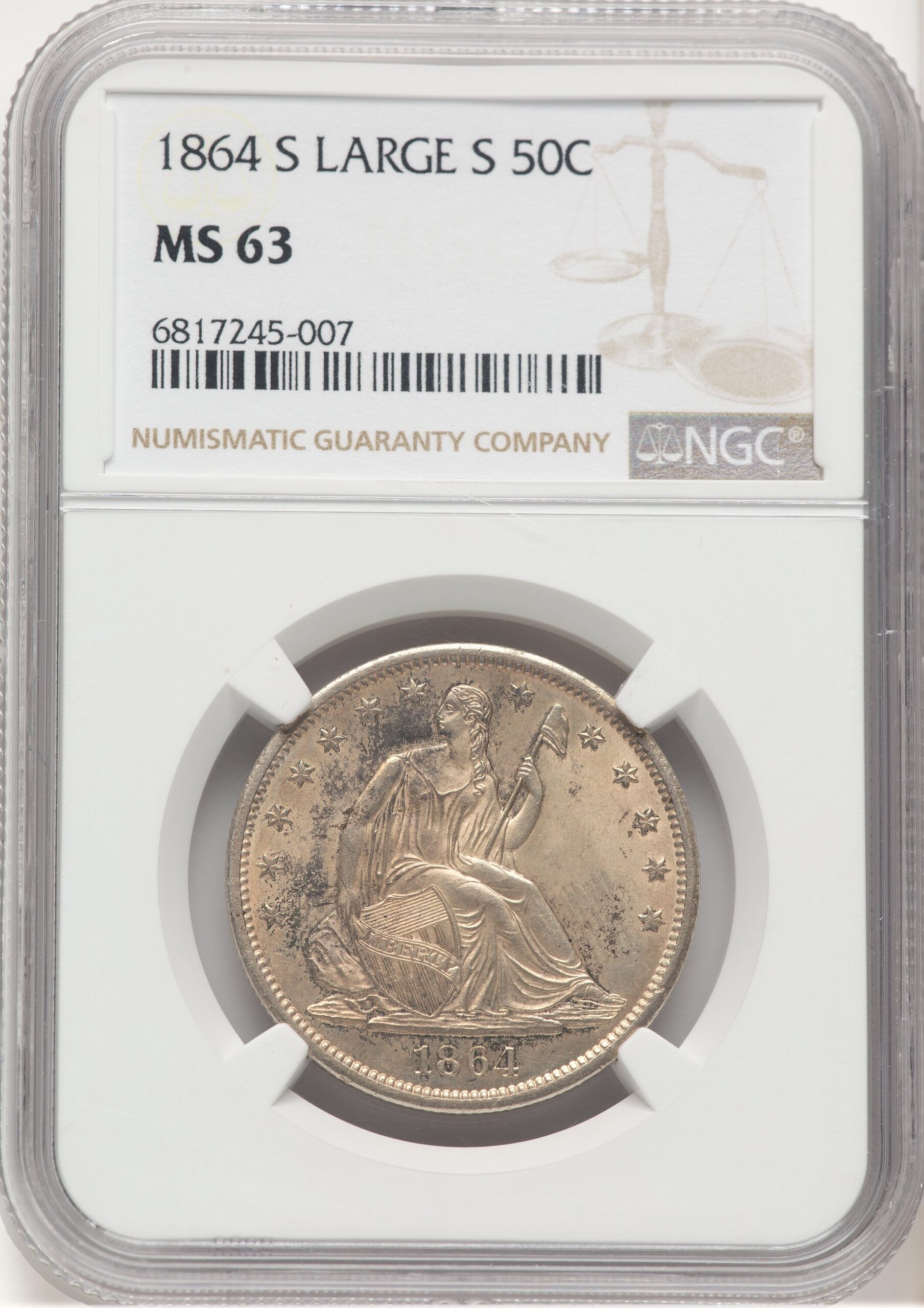 1864-S 50C WB-1 Seated Half Dollar NGC MS63 1864-S 50C WB-1 Seated Half Dollar NGC MS63
