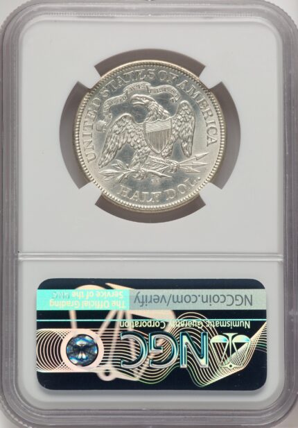 1874-CC 50C Arrows Kenneth Bressett Red Book Seated Half Dollar NGC MS63