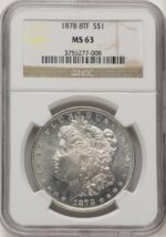 1878 8TF Morgan Dollar NGC MS63 (521164013)