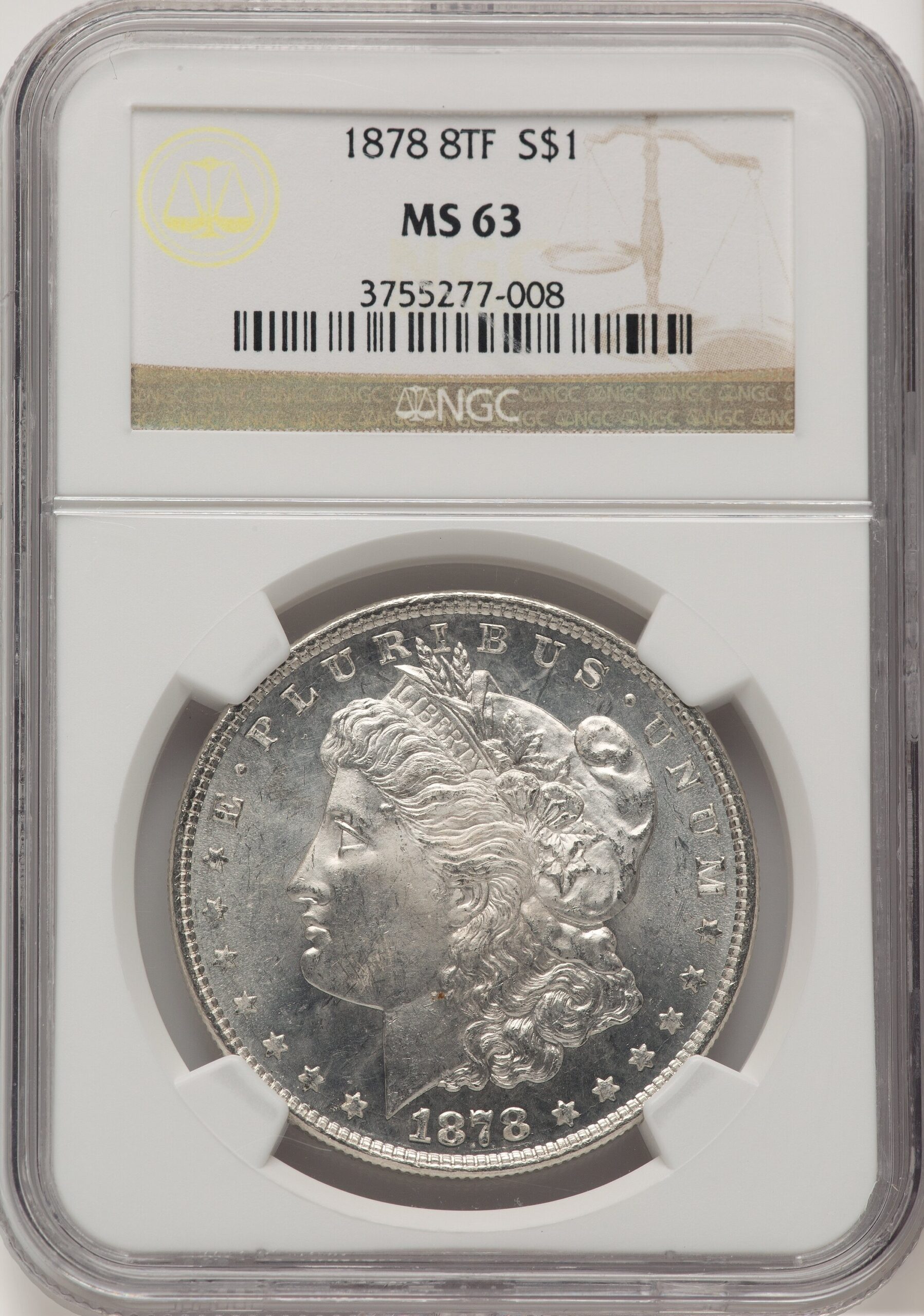 1878 8TF Morgan Dollar NGC MS63 (521164013) 1878 8TF Morgan Dollar NGC MS63 (521164013)