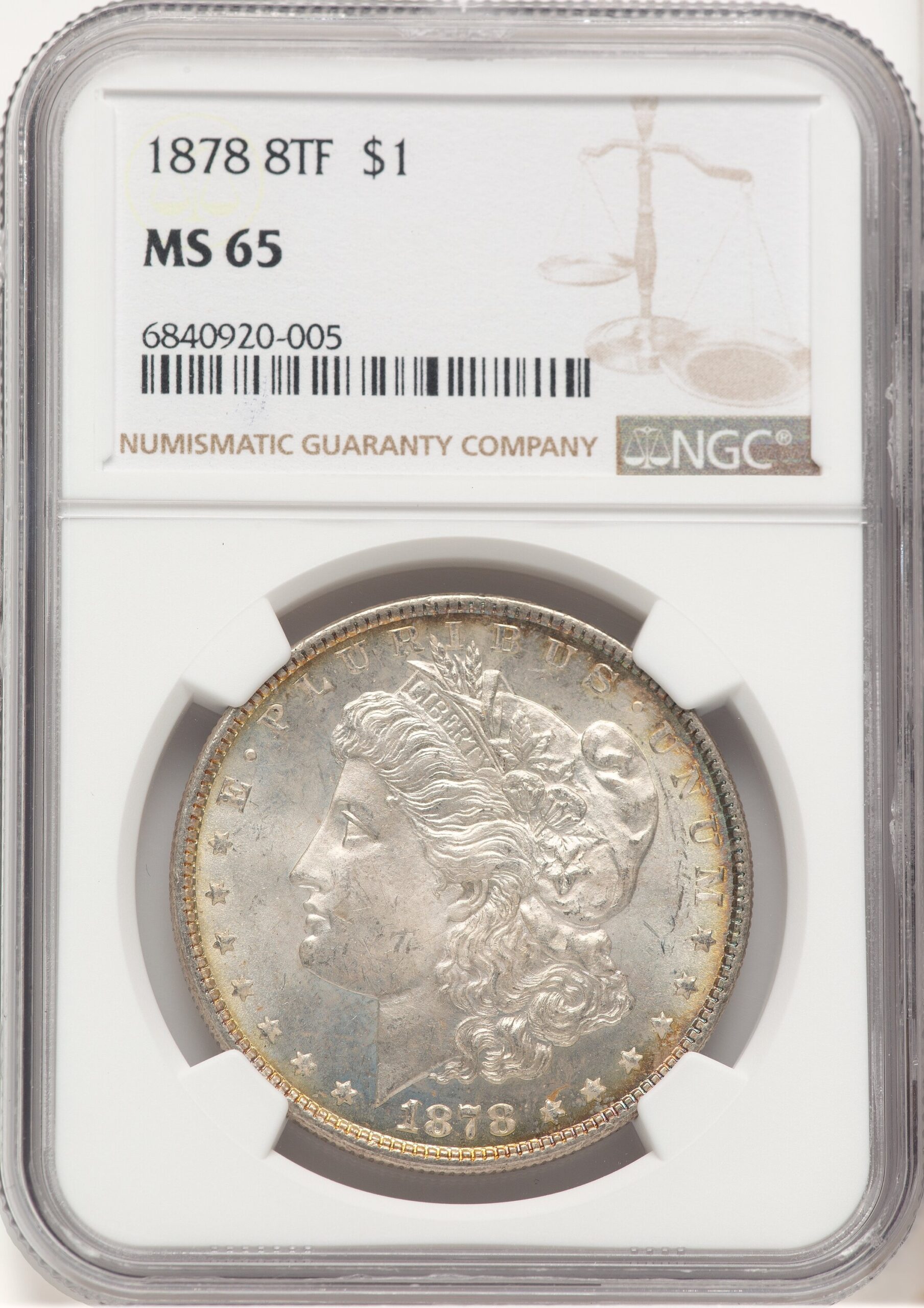 1878 8TF Morgan Dollar NGC MS65 (507439004) 1878 8TF Morgan Dollar NGC MS65 (507439004)