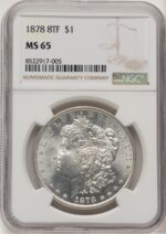 1878 8TF Morgan Dollar NGC MS65 (777428047)