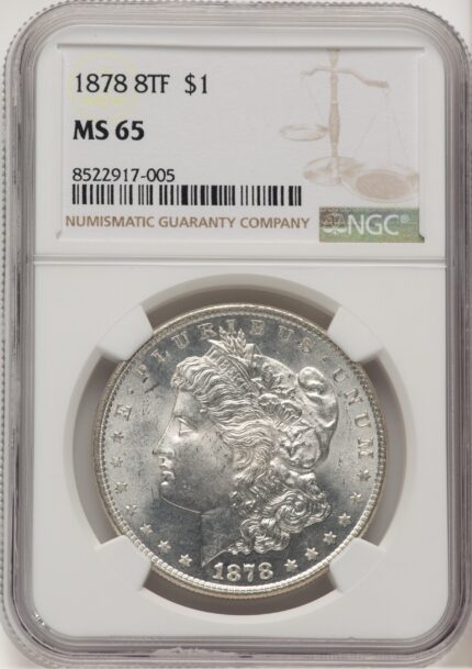 1878 8TF Morgan Dollar NGC MS65 (777428047)