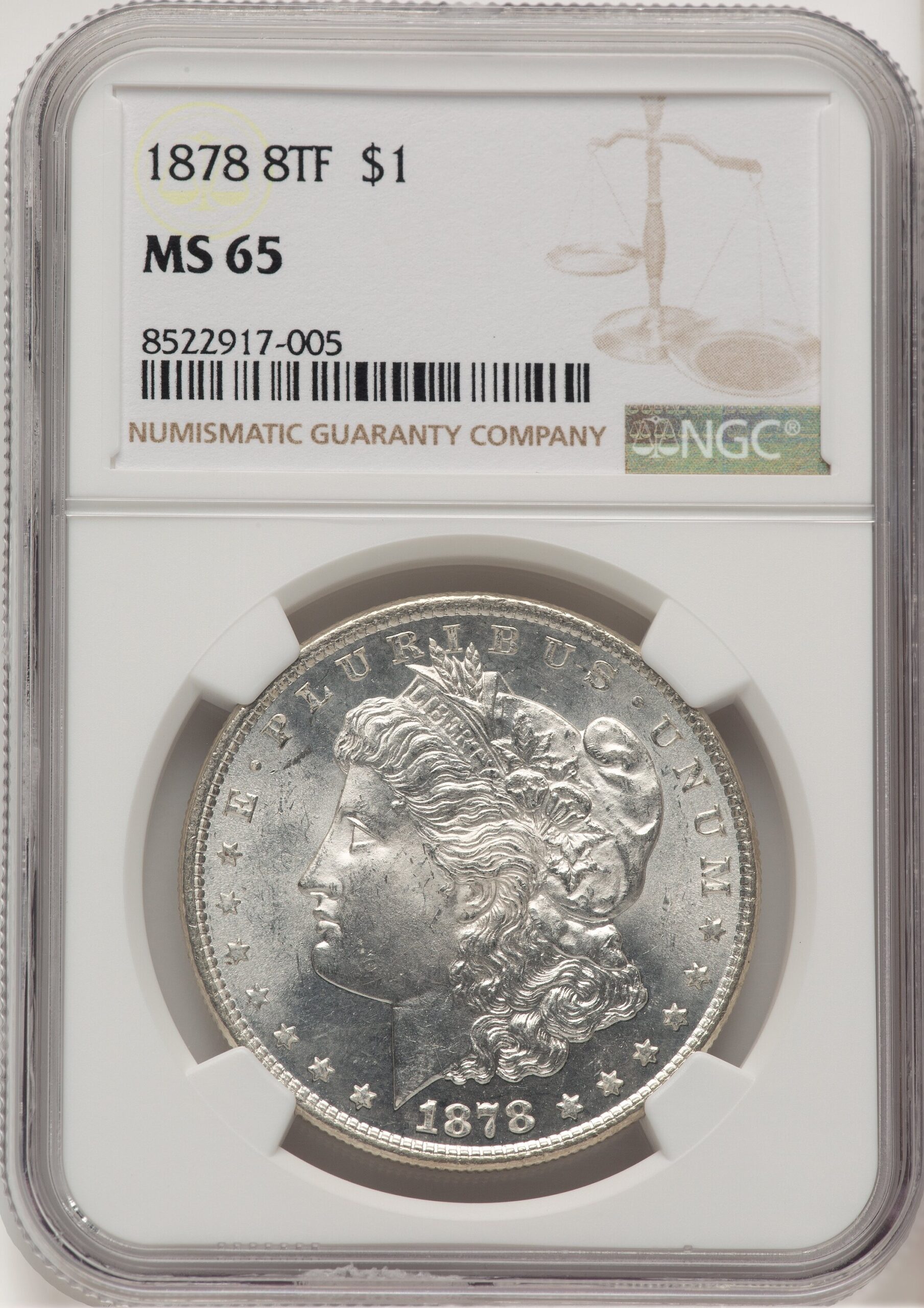 1878 8TF Morgan Dollar NGC MS65 (777428047) 1878 8TF Morgan Dollar NGC MS65 (777428047)