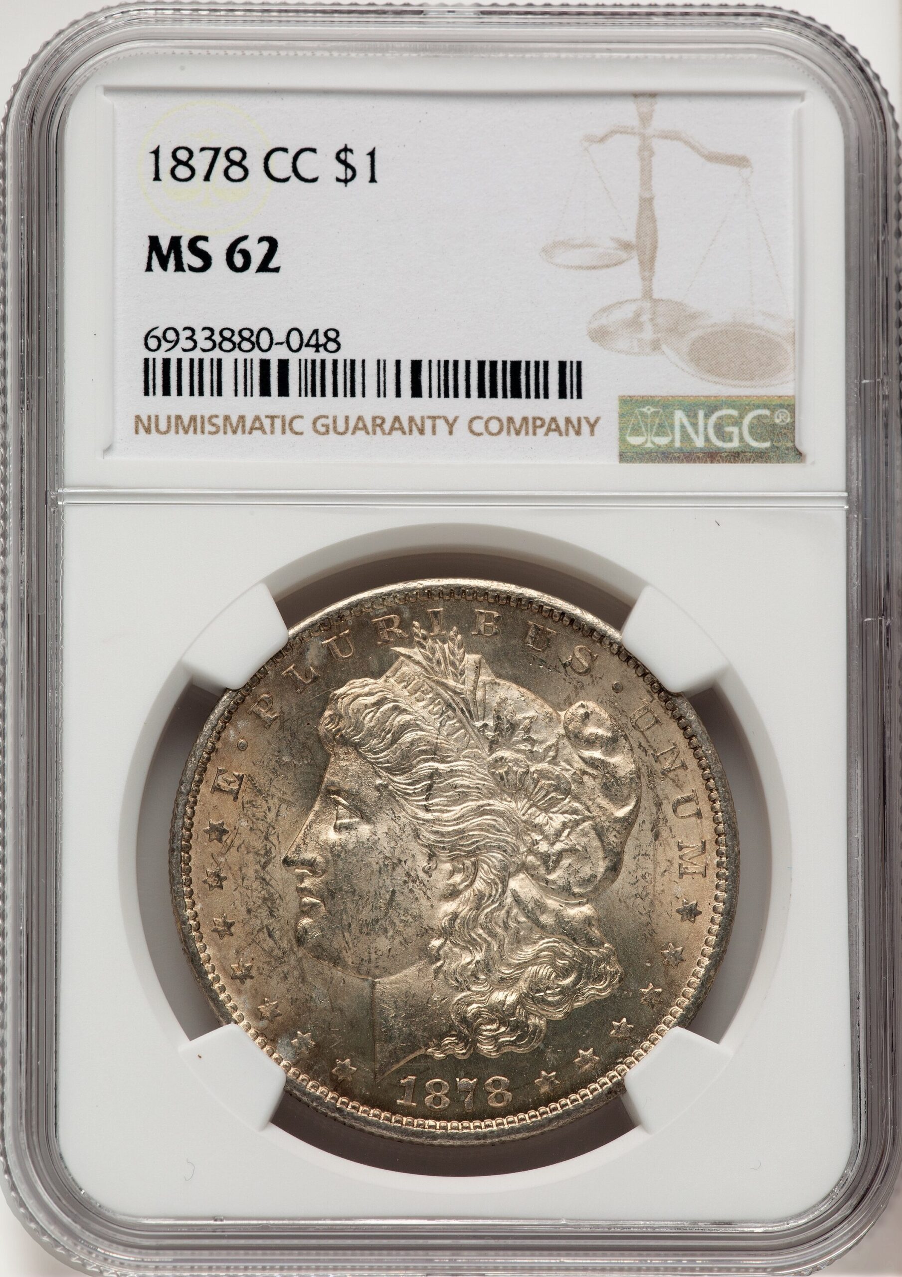1878-CC Morgan Dollar NGC MS62 (777581076) 1878-CC Morgan Dollar NGC MS62 (777581076)
