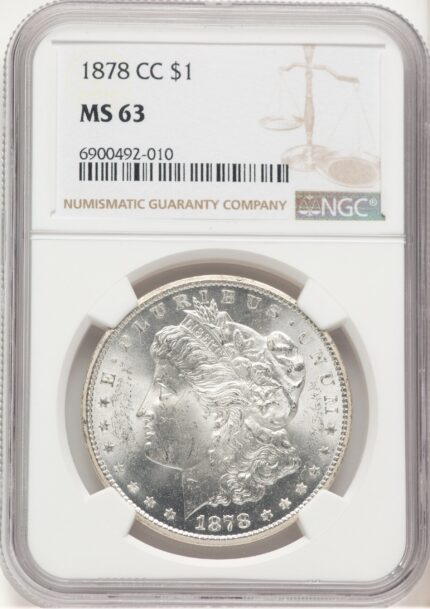 1878-CC Morgan Dollar NGC MS63 (507436010)