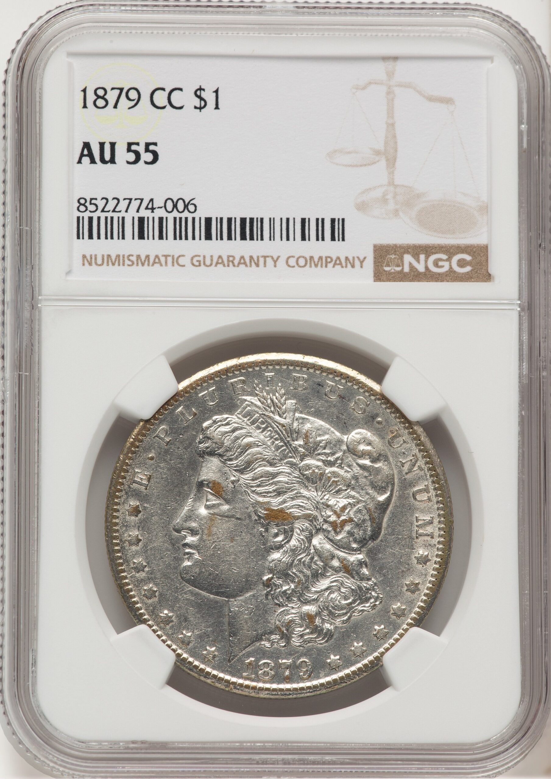 1879-CC Morgan Dollar NGC AU55 1879-CC Morgan Dollar NGC AU55