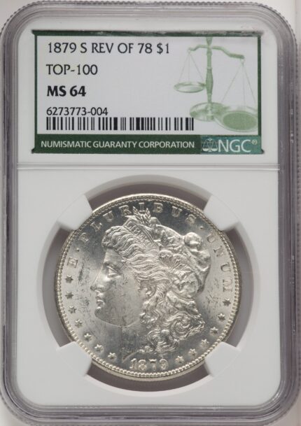 1879-S Reverse of 1878 Morgan Dollar NGC MS64