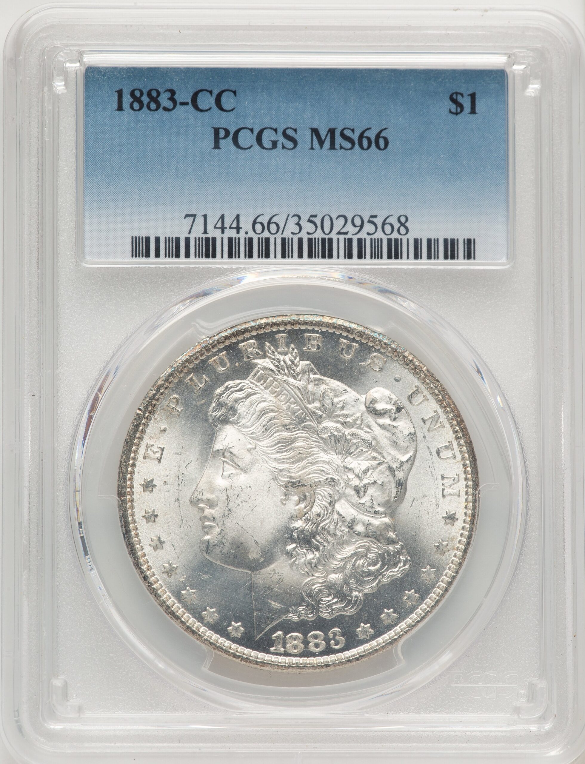 1883-CC Morgan Dollar PCGS MS66 (775850029) 1883-CC Morgan Dollar PCGS MS66 (775850029)