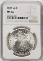 1884-CC Morgan Dollar NGC MS66 (775850030)
