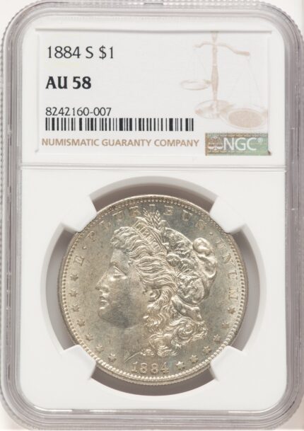 1884-S Morgan Dollar NGC AU58 (772800008)