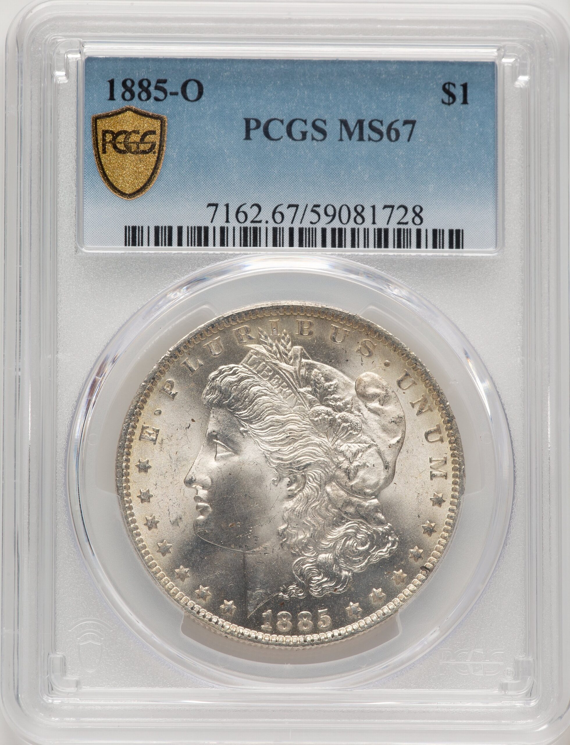 1885-O Morgan Dollar PCGS MS67 (521316014) 1885-O Morgan Dollar PCGS MS67 (521316014)