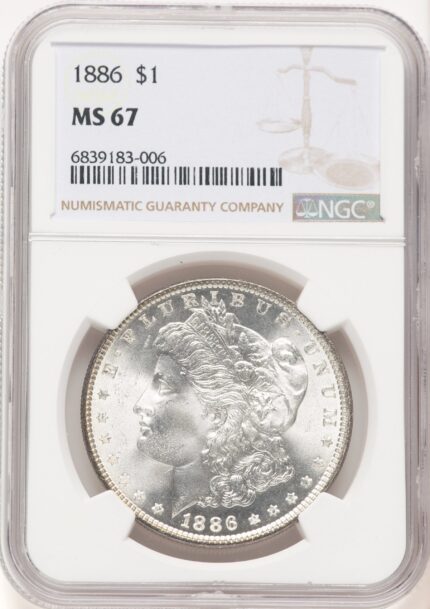 1886 Morgan Dollar NGC MS67 (521120049)
