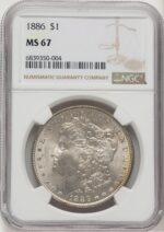 1886 Morgan Dollar NGC MS67 (521316017)