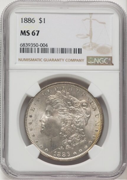 1886 Morgan Dollar NGC MS67 (521316017)