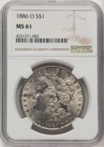 1886-O Morgan Dollar NGC MS61