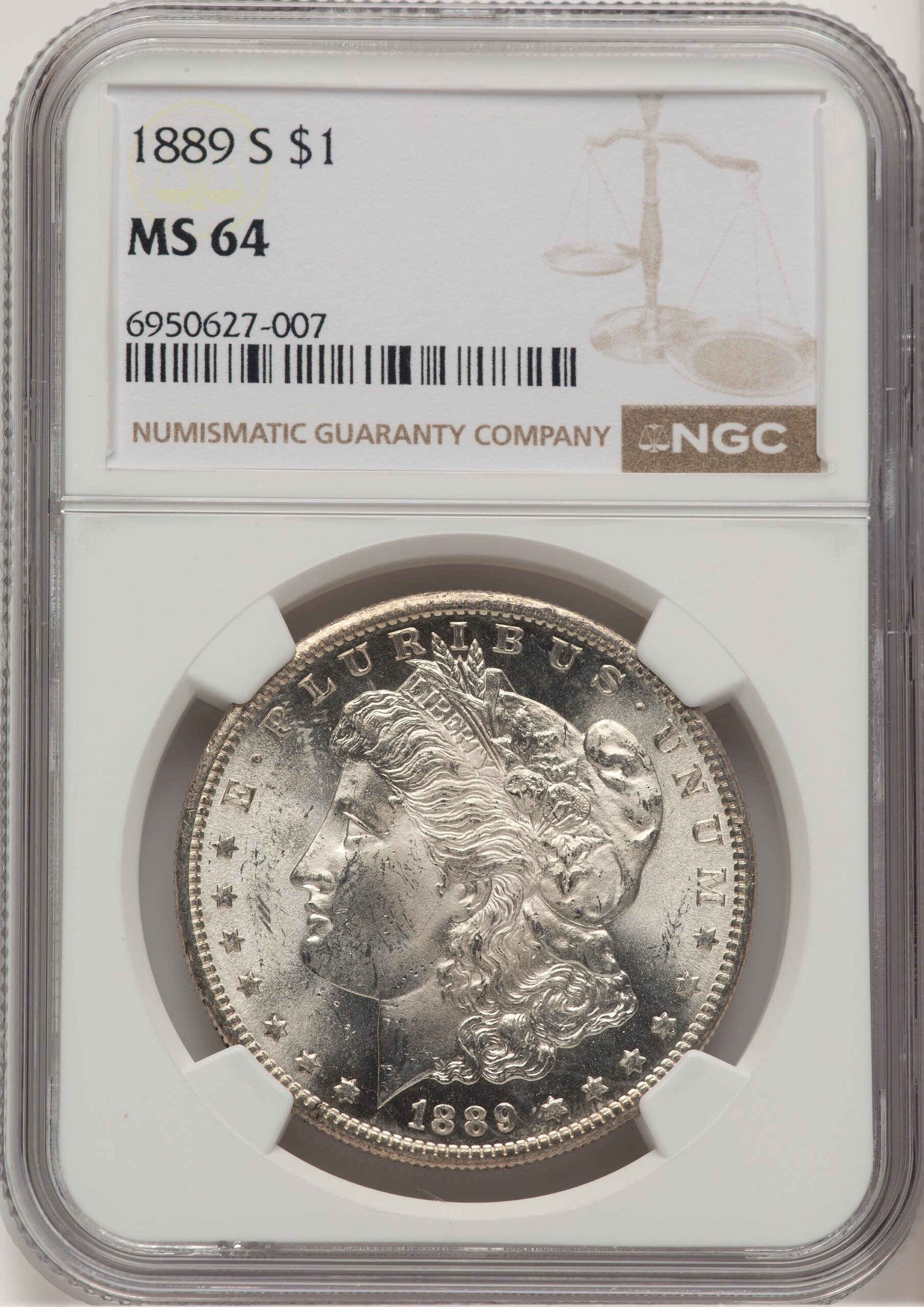1889-S Morgan Dollar NGC MS64 (778560022) 1889-S Morgan Dollar NGC MS64 (778560022)