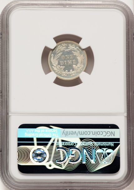 1890 10C CA Proof Seated Dime NGC PR65