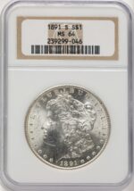 1891-S Morgan Dollar NGC MS64 (521168093)