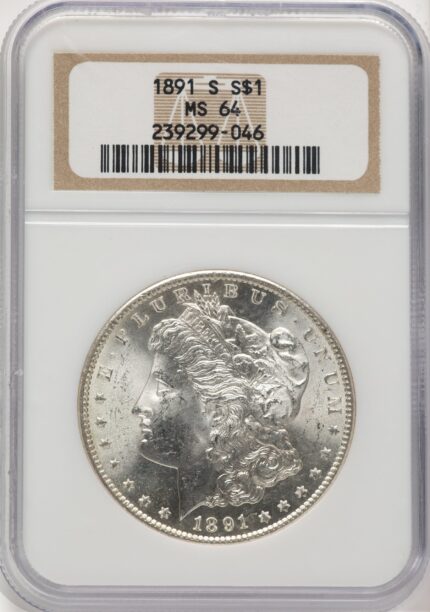 1891-S Morgan Dollar NGC MS64 (521168093)
