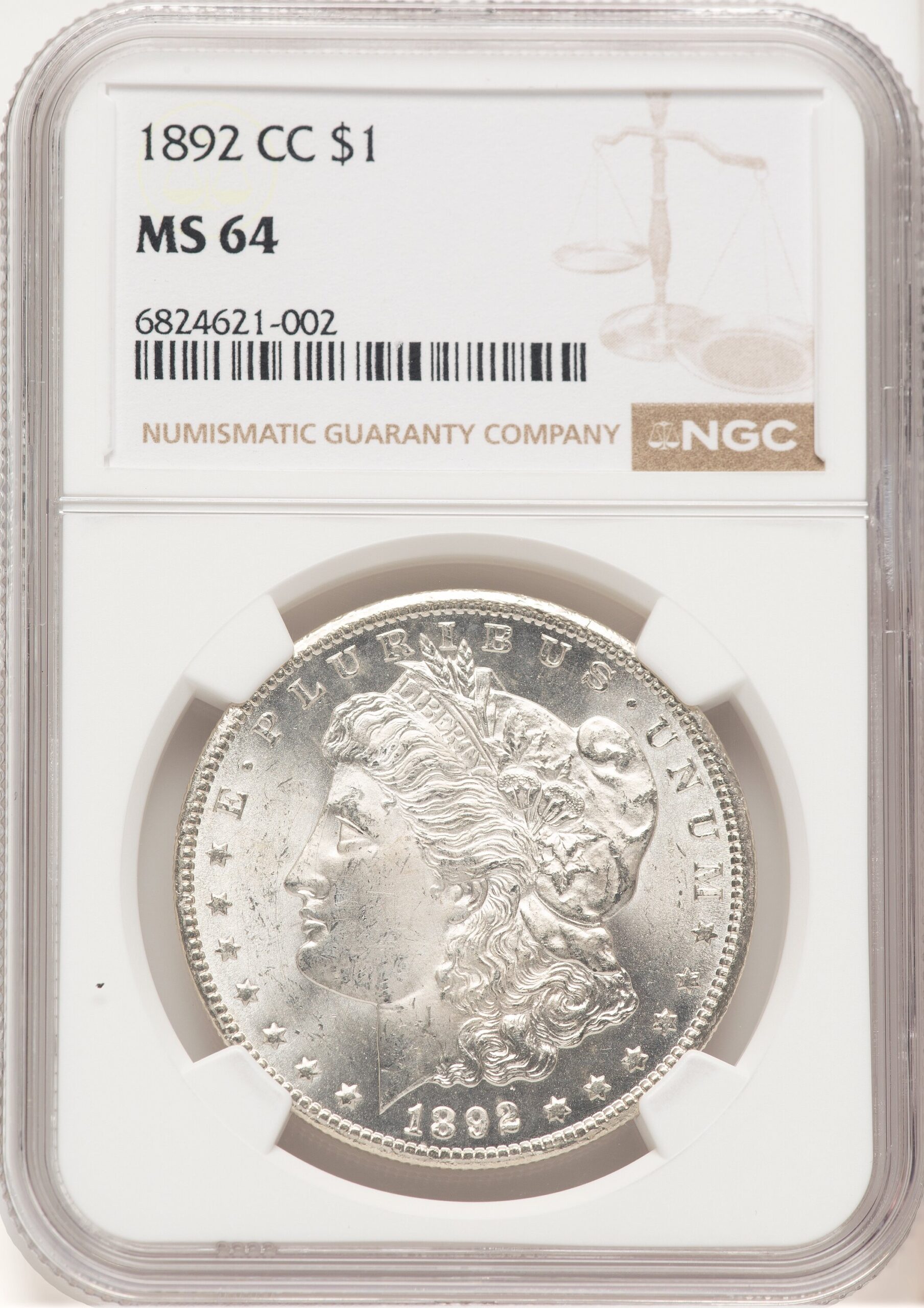 1892-CC Morgan Dollar NGC MS64 1892-CC Morgan Dollar NGC MS64