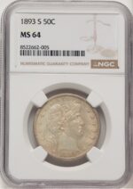 1893-S 50C Barber Half Dollar NGC MS64