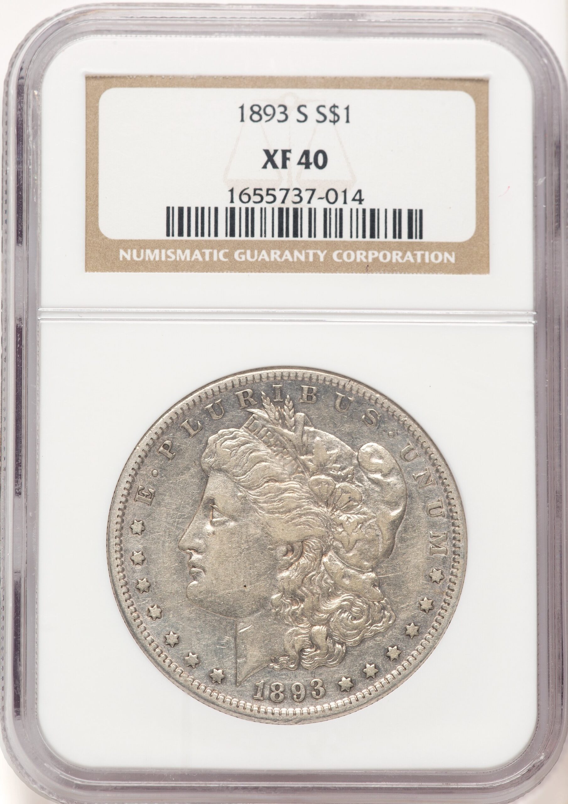 1893-S Morgan Dollar NGC XF40 1893-S Morgan Dollar NGC XF40