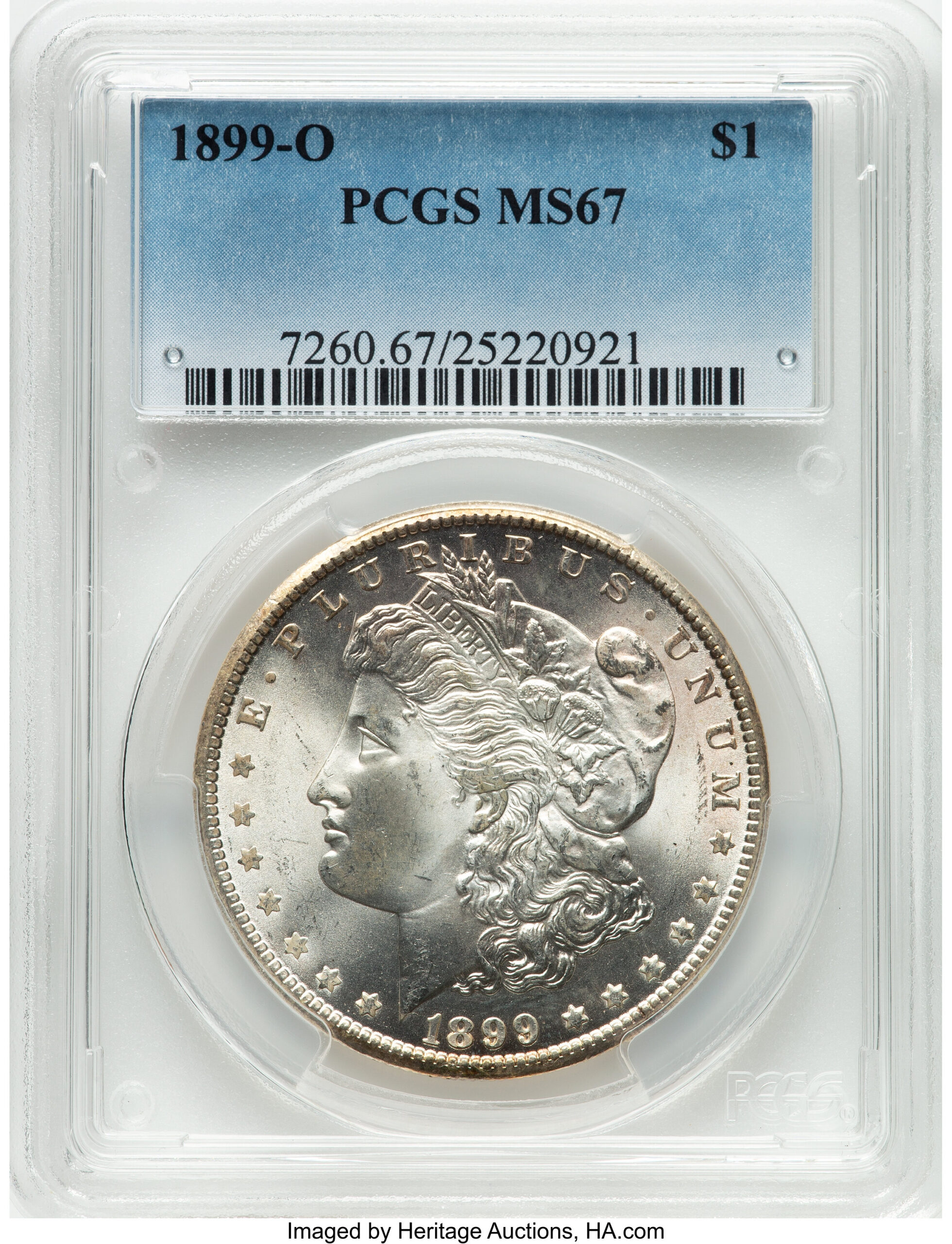1899-O Morgan Dollar PCGS MS67 (779822006) 1899-O Morgan Dollar PCGS MS67 (779822006)