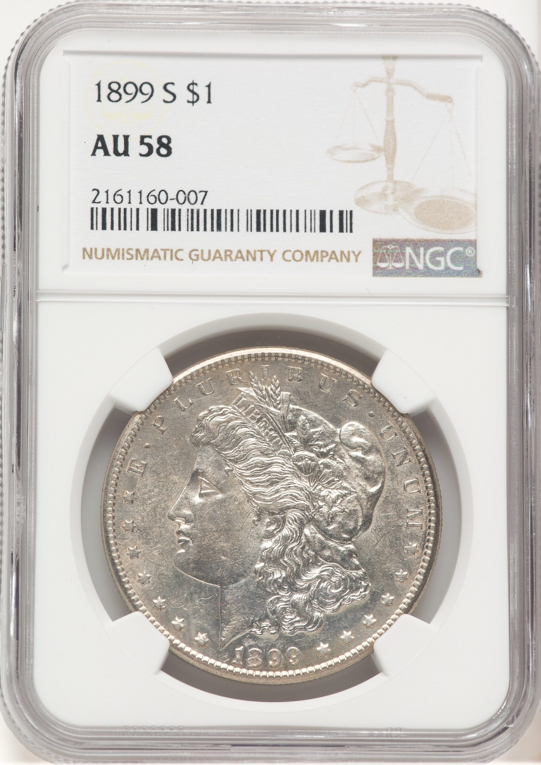 1899-S Morgan Dollar NGC AU58 (778616038) 1899-S Morgan Dollar NGC AU58 (778616038)