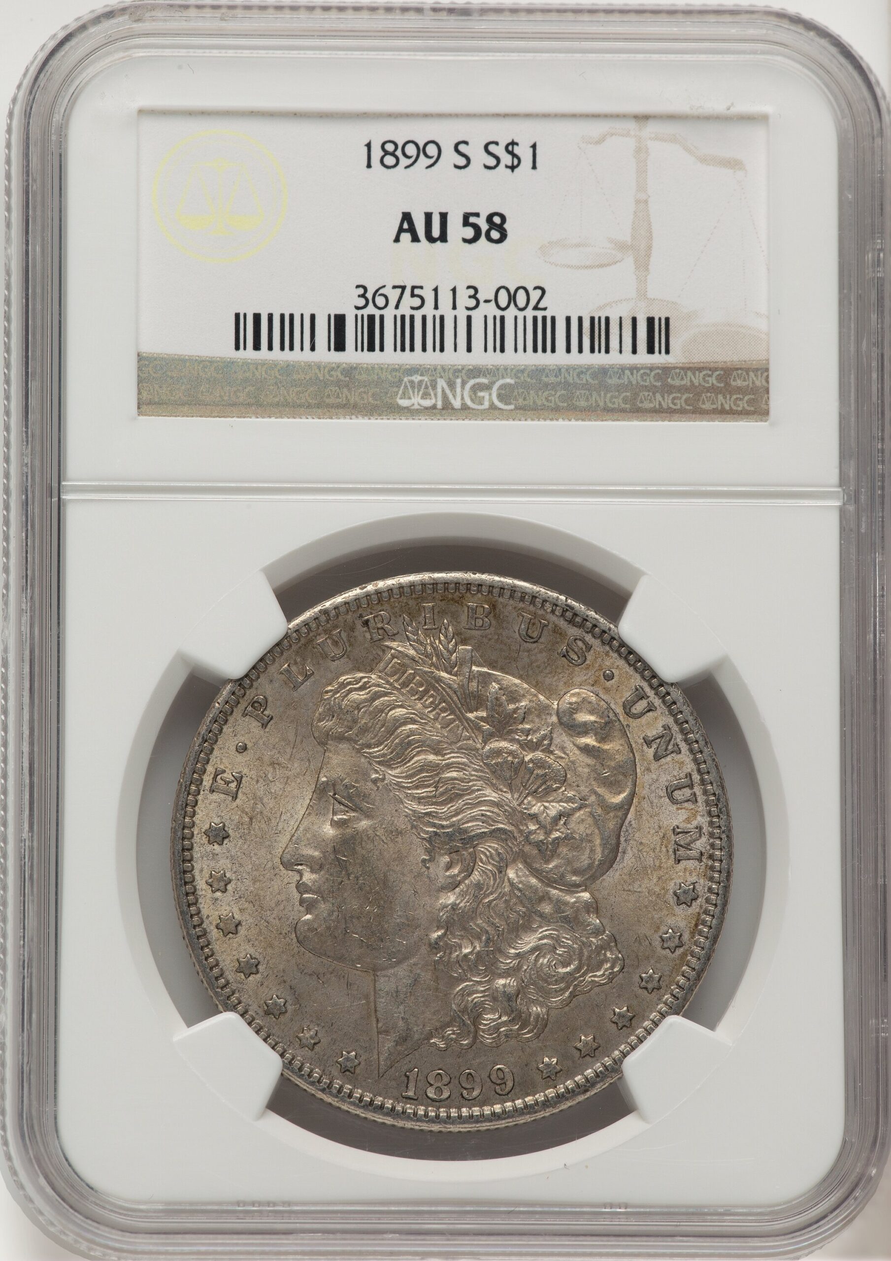 1899-S Morgan Dollar NGC AU58 1899-S Morgan Dollar NGC AU58