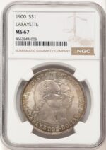 1900 Lafayette Dollar Commemorative Silver NGC MS67