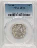 1902-O 25C Barber Quarter PCGS AU58