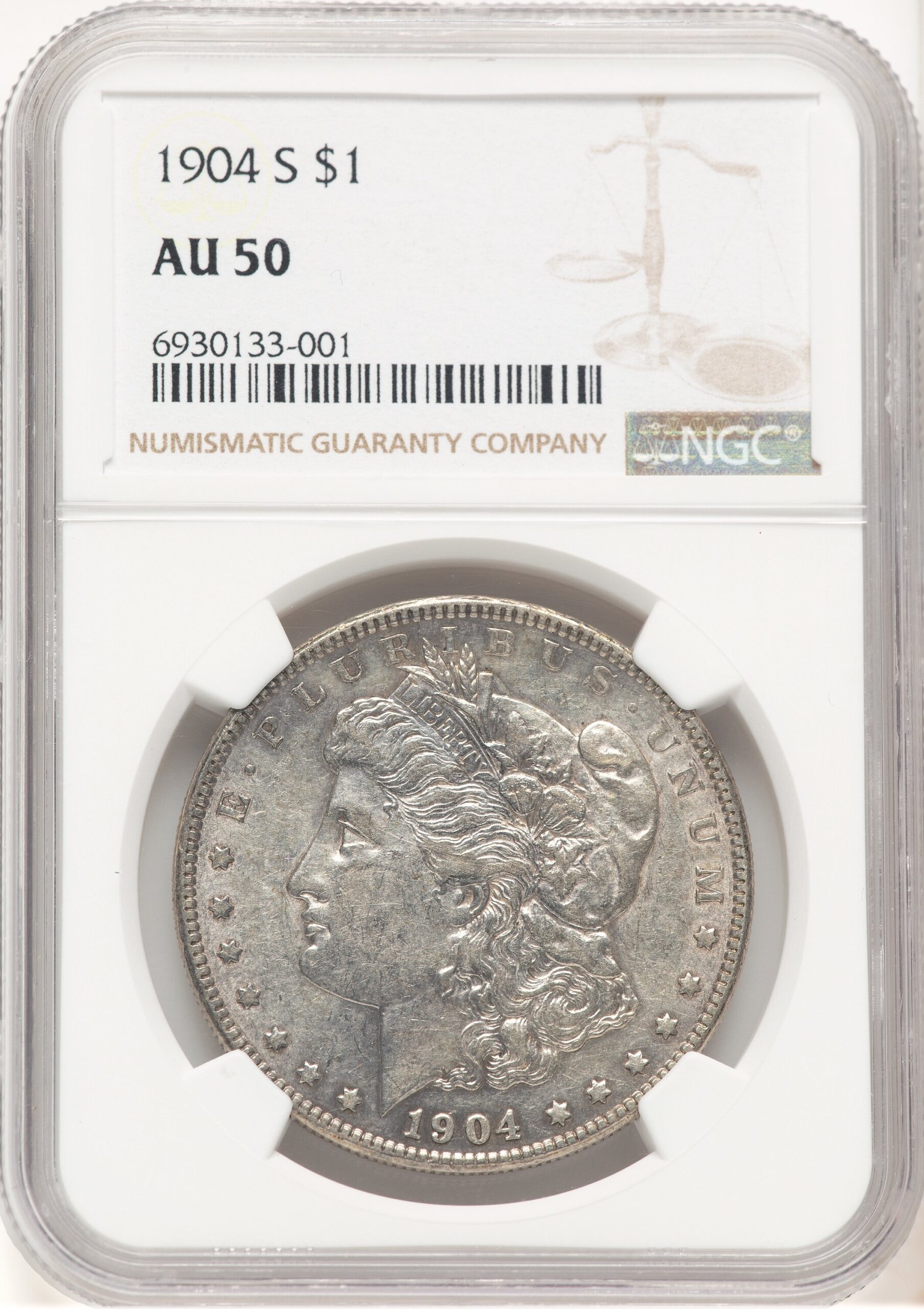 1904-S Morgan Dollar NGC AU50 1904-S Morgan Dollar NGC AU50