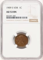 1909-S 1C VDB BN Lincoln Cent NGC AU53