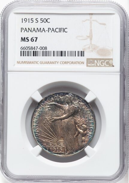 1915-S 50C Panama-Pacific Commemorative Silver NGC MS67
