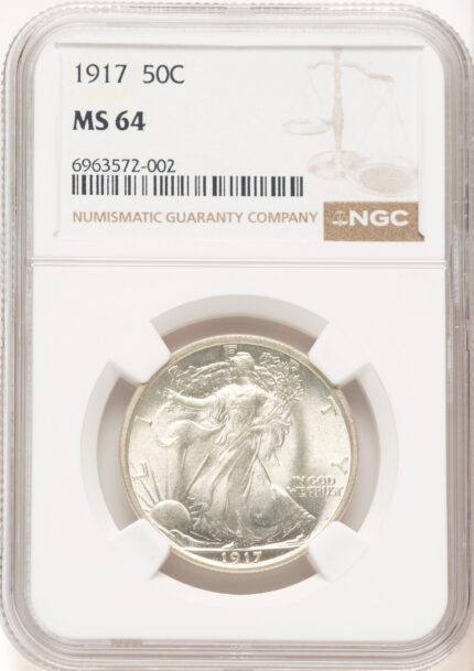 1917 50C Walking Liberty Half Dollar NGC MS64