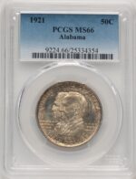 1921 50C Alabama Commemorative Silver PCGS MS66 (778275001)
