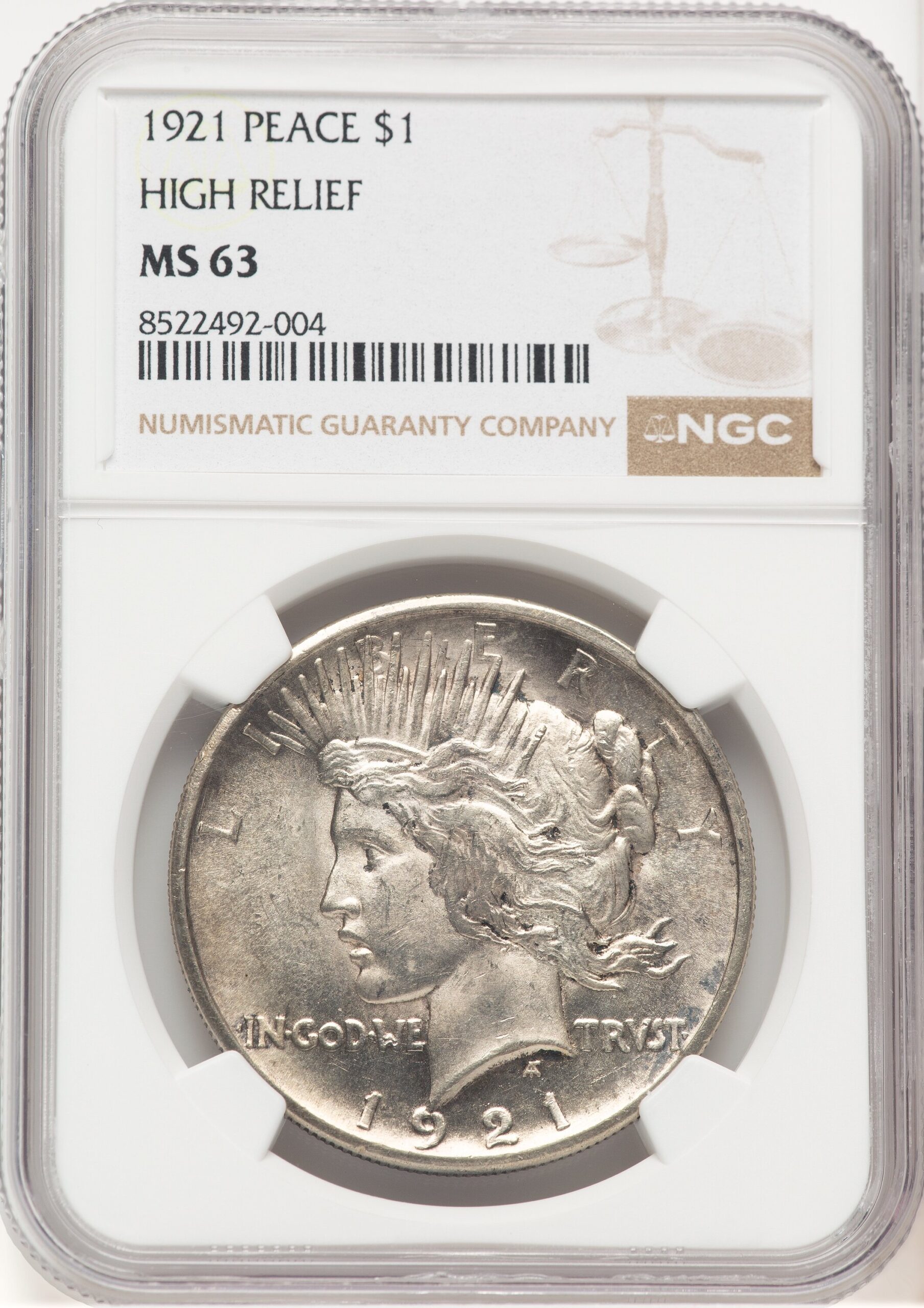 1921 Peace Dollar NGC MS63 (775875032) 1921 Peace Dollar NGC MS63 (775875032)