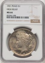 1921 Peace Dollar NGC MS64 (774273003)