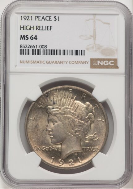 1921 Peace Dollar NGC MS64 (774273003)