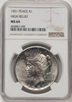 1921 Peace Dollar NGC MS64 (777985020)