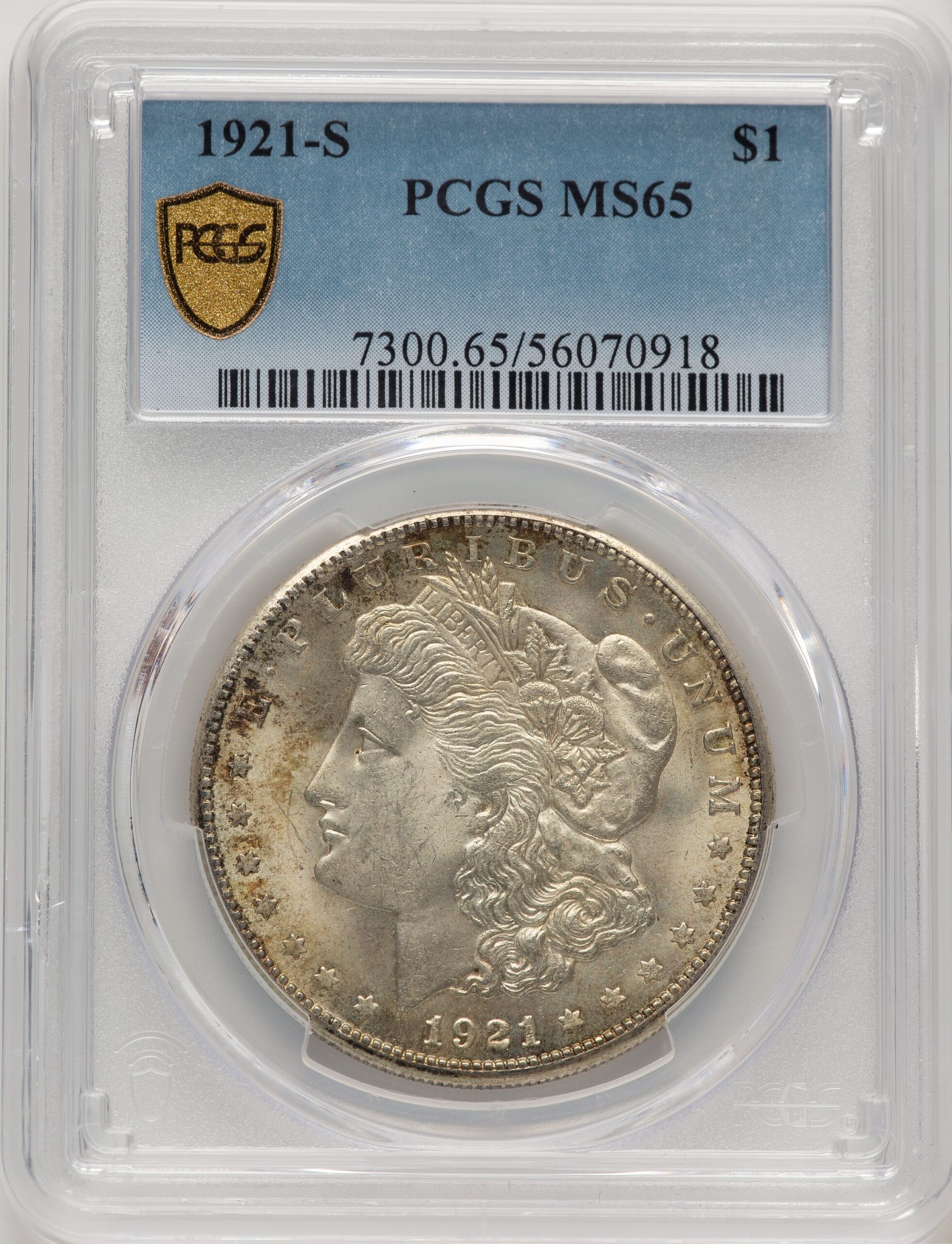 1921-S Morgan Dollar PCGS MS65 (521316025) 1921-S Morgan Dollar PCGS MS65 (521316025)
