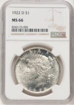 1922-D Peace Dollar NGC MS66 (779282009)