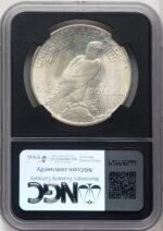 1923 $1 Mike Castle Blk Core Franklin Series Peace Dollar NGC MS67 (765292005)