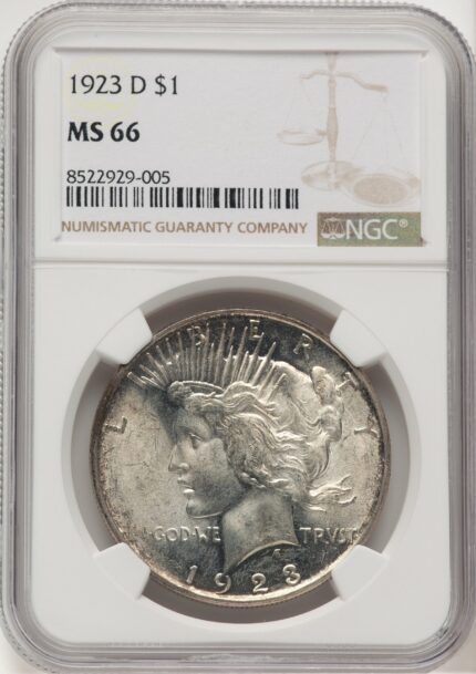 1923-D Peace Dollar NGC MS66